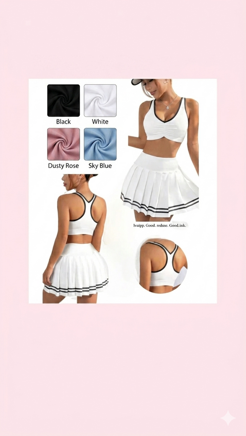 CONJUNTO DE FALDA Y BLUSA PARA EL GIMNASIO